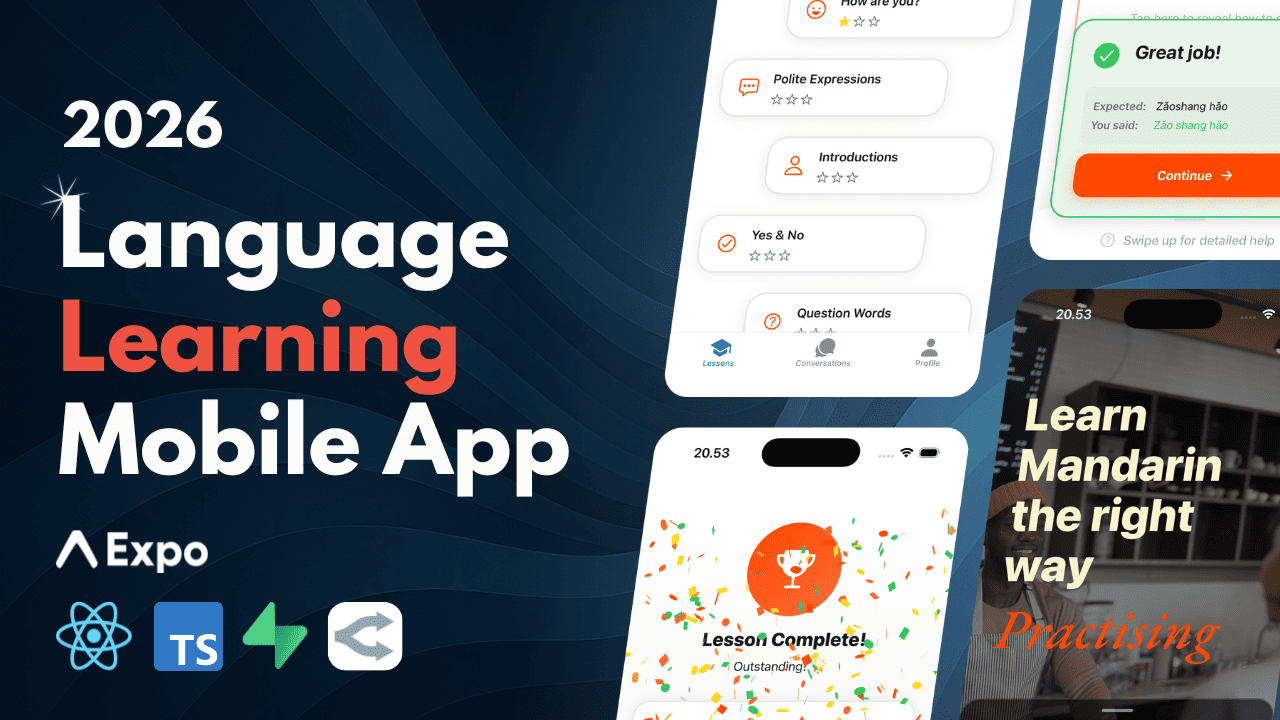 Build a Language Learning Mobile App: Expo, Supabase, OpenRouter, React, TypeScript (2026)